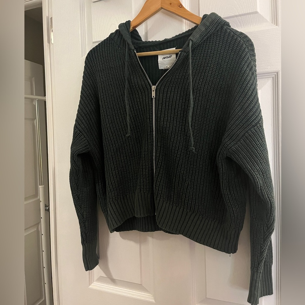 Aerie zip up sweater